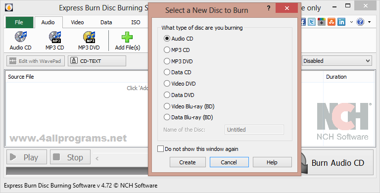 nch express burn disc burning software registration code